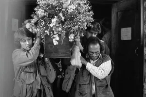 Tabitha: Ken Oosterbroek's funeral - the coffin leaving