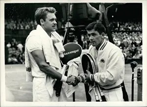 Rosewall: Ken Rosewall and Kurt Nielsen at Wimbledon