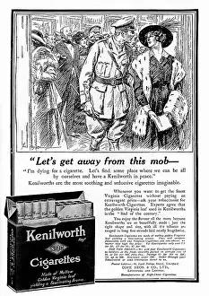 Pegram: Kenilworth cigarettes advertisement, WW1