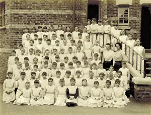 Institutional: Kensington & Chelsea District School, girls group photo