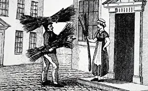 1823: Kent birch broom maker, selling his brooms from