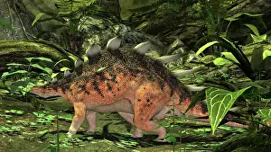 Thagomizer: Kentrosaurus in a prehistoric forest