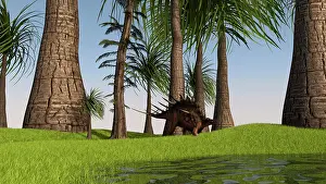 Aethiopicus: Kentrosaurus walking along a nearby swamp