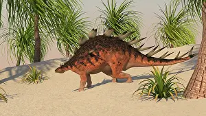 Aethiopicus: Kentrosaurus walking in a tropical environment