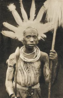 Tribesman: Kenyan Men in full ceremonial attire