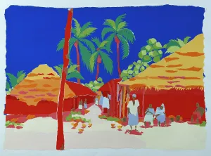 Ayliffe: Kenyan Village ' paper collage