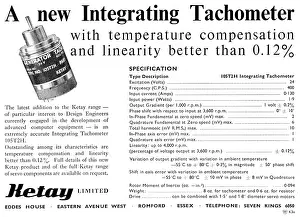 Tachometer: Ketay Integrating Tachometer 1959