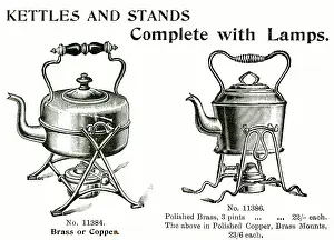 Kettles: Kettles and stands, complete with heating lamps