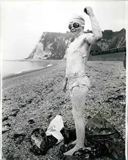 Stepped: Kevin Anderson on the beach at Dover, Kent