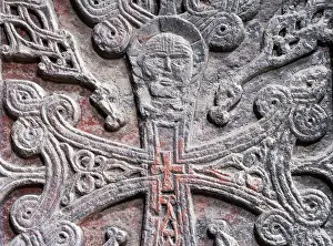 Canyon: Khachkar, Hovhannavank monastery, Ohanavan, Aragatsotn, Armenia