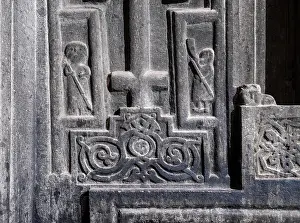 Gorge: Khachkar, Proshyan chapel, Geghard monastery, Kotayk, Armenia