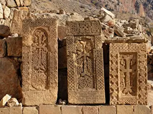 Rosette: Khachkars, Surb Karapet, Noravank monastery, Vayots Dzor, Armenia