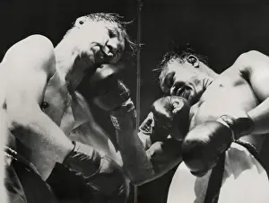 Bouts: Kid Gavilan (right) vs. Billy Graham, in 6th round