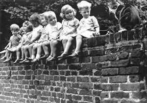 Sandles: KIDS & CAT ON A WALL