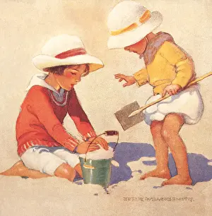 Willcox: Kids Fill Sand Bucket