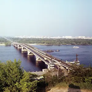Dnieper: Kiev Metro Brige over Dnieper, 1977