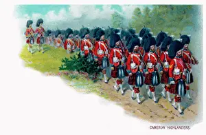 Kilted: Kilted marching column of Cameron Highladers