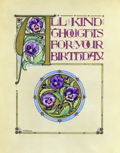 Pansies: Kind Thoughts for Your Birthday - Pansies