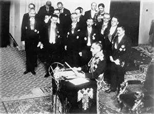 Jugoslavia: King Alexander of Jugoslavia during speech