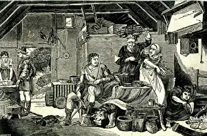 Cakes: King Alfred prior to burning the cakes