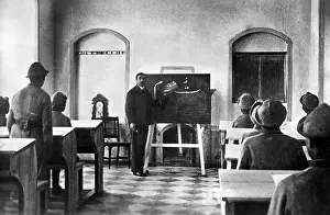 Amanullah: King Amanullah Kahn visits a Model School, 1928