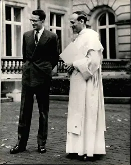 Pires: King Baudouin and Father Georges Pire, Nobel Peace Prize