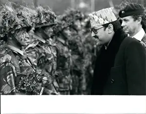 Sandhurst: King Birendra of Nepal visits Gurkha troops, Sandhurst