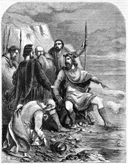 Knut: King Canute gets his feet wet