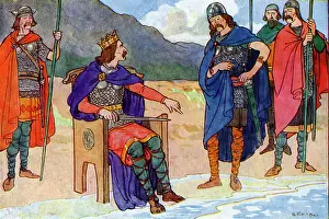 Seashore: King Cnut commands the tide to retreat (unsuccessfully)