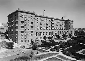 Lcgr1411: King David Hotel from garden side in Jerusalem