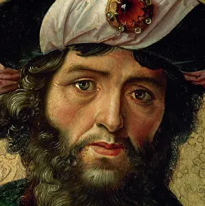 1490: King David of Israel (C. 1040-970 BC). Portrait by Pedro de