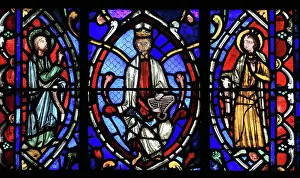 King David, stained glass window, Amiens Cathedral
