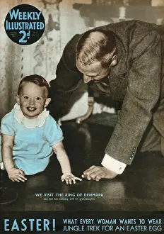 Grandchild: King of Denmark with his granddaughter