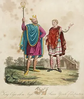 Peaceable: King Edgar I the Peaceable with page