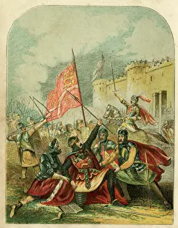 Bows: King Edward I brandishing the javelin