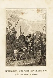 Great Britain: King Edward III and the Black Prince at the Battle