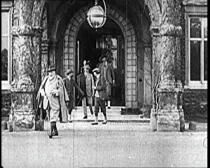 Exiting: King Edward VII Exiting A Building With George