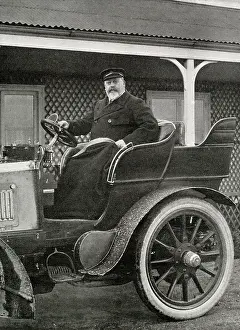 Motorcar: King Edward VII in his motor car 1902