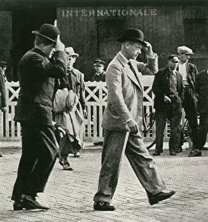 Doffing: King Edward VIII at Calais Station