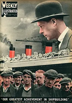 Steamliners: King Edward VIII on a visit to Clydebank shipyard, Scotland