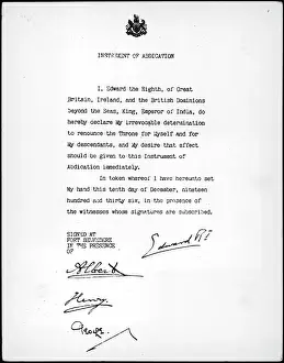 Divorcee: King Edward VIII's letter of abdication