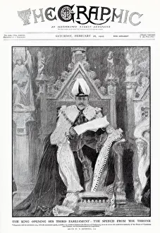 Parliamentary: King Edward's opening his third Parliament 1910