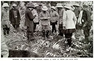 Nepalese: King Emperor making notes of kills 1911