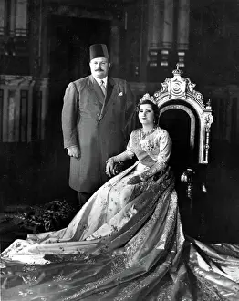 Abdin: KING FAROUK and his new bride, 17-year-old ?