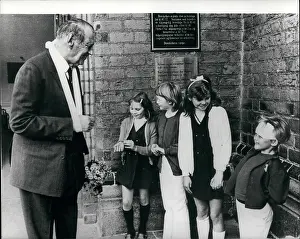 Careful: King Frederick of Denmark chats with children
