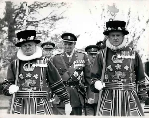 Yeoman: King Frederick of Denmark with Yeomen Warders