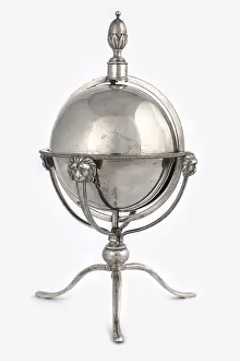 Halves: King George III Globe silver inkstand, 1800