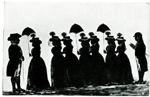 Parasols: King George III, Queen Charlotte and their six daughters