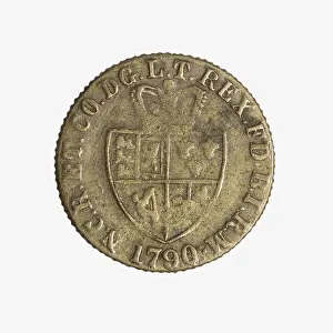 Quartered: King George III silver half-crown, 1790