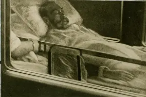 Recuperate: King George V in ambulance on his way to Bognor